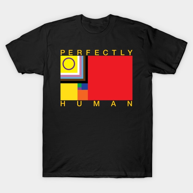 Perfectly Human - Progress Pride Flag T-Shirt by OutPsyder